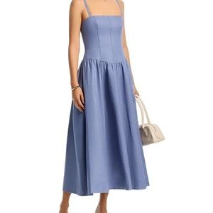 Reformation Katarin Linen Dress in Cornflower
